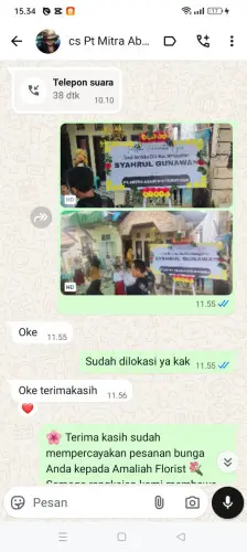 Testimonial Papan Bunga mangunharja